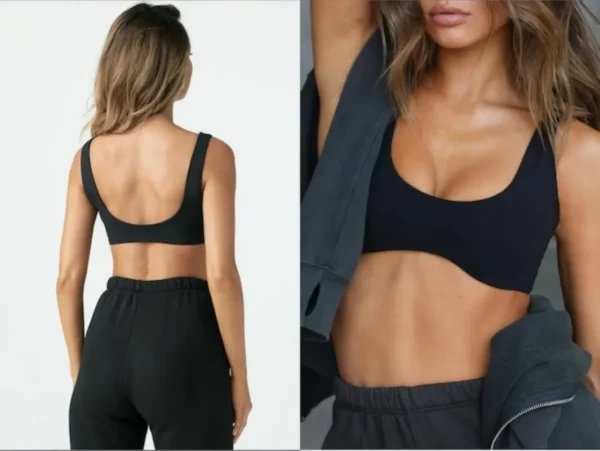 Soutien-gorge de Yoga avec ajustement serré, Absorption d'humidité, évacuation de la sueur, haute élasticité, respirabilité et sensation nue