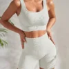 Collection AliExpress Ensembles de yoga 2 pièces sans couture pour femmes, costume de gymnastique, court, précieux short taille haute, tenues de fitness et de course