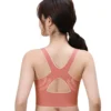 Soutien-gorge de sport avec boucle réglable sur le devant, rembourré sans fil, confortable, sous-vêtements de Yoga, respirant, haut de fitness, basse intensité pour femmes