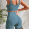 Collection AliExpress Ensembles de yoga 2 pièces sans couture pour femmes, costume de gymnastique, court, précieux short taille haute, tenues de fitness et de course