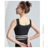 Soutien-gorge de sport avec fermeture éclair sur le devant pour femmes, couverture complète, rembourré et amovible, sous-vêtements de Yoga, gilet de course et de Fitness