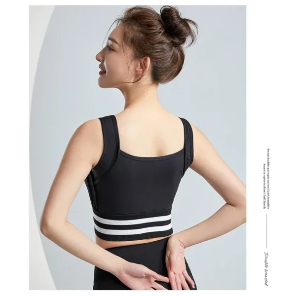 Soutien-gorge de sport avec fermeture éclair sur le devant pour femmes, couverture complète, rembourré et amovible, sous-vêtements de Yoga, gilet de course et de Fitness