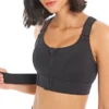 Soutien-gorge de sport réglable haute résistance Yoga Fitness gilet doux respirant antichoc soutien-gorge avant fermeture éclair Yoga soutien-gorge gymnase course femmes