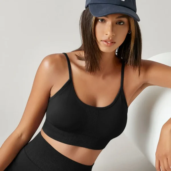 Soutien-gorge de sport respirant à commande haute pour femme, haut rembourré, course à pied, yoga, gymnastique, sans couture, nickel é, sport