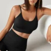 Soutien-gorge de sport respirant à commande haute pour femme, haut rembourré, course à pied, yoga, gymnastique, sans couture, nickel é, sport
