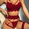 Sexi Babydoll dentelle soutien-gorge et culotte ensemble Perspective sexe Costumes érotiques ensemble de Lingerie sous-vêtements robe porno Lingerie Sexy pour les femmes
