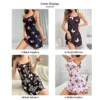 Chemise de nuit à imprimé papillon pour femmes, vêtements de nuit sexy, robe de nuit à enfiler dos nu, vêtements de maison doux et confortables