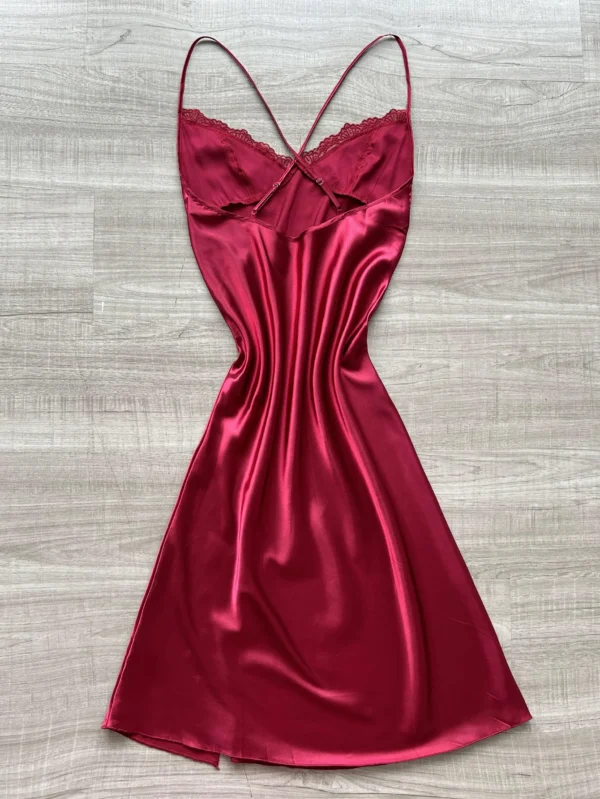 Sexy haute fente tentation longue dames sexy dentelle patchwork licou chemise de nuit simple femmes maison robe licou chemise de nuit femmes