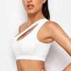Soutien-gorge Push Up antichoc pour femme, brassière de sport, fitness, yoga, course à pied, sexy, noir et blanc