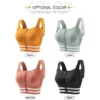 Soutien-gorge de sport avec fermeture éclair sur le devant pour femmes, couverture complète, rembourré et amovible, sous-vêtements de Yoga, gilet de course et de Fitness