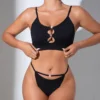 2 pièces femmes soutien-gorge Push Up côtelé Sexy femmes ensemble de sous-vêtements culottes et soutiens-gorge ensembles de Lingerie Sexy coeur décor sans fil soutiens-gorge sans rembourrage