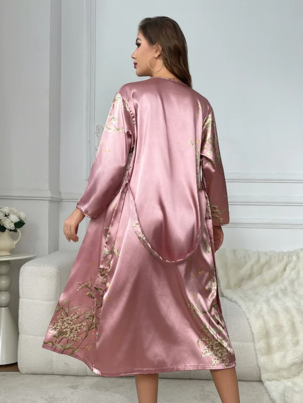 Robe de nuit Sexy imprimée petite cerise, 2 pièces, ensemble pyjama confortable à la mode pour femmes